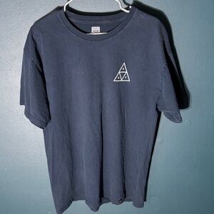HUF Dark Blue Tee with Triangle Design